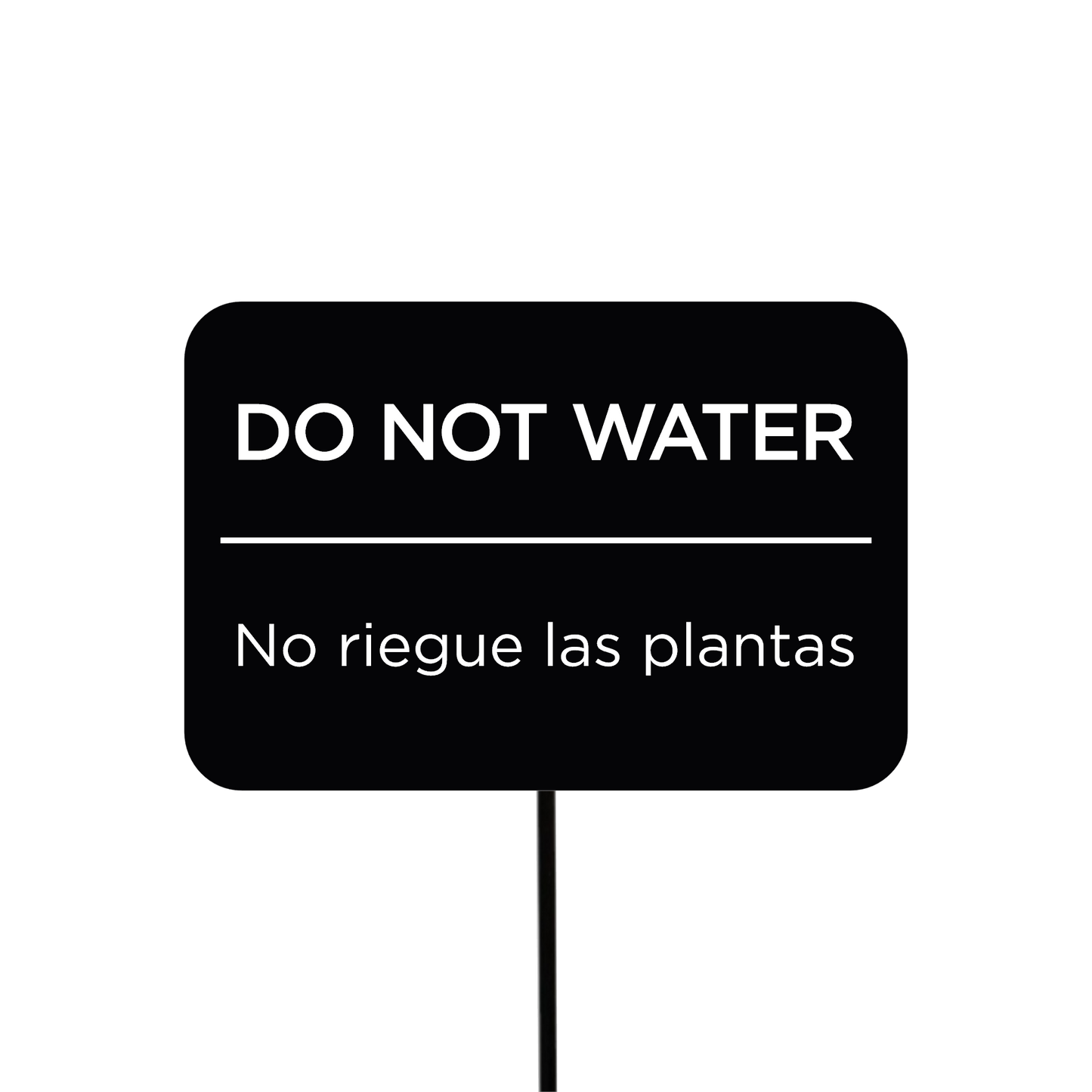 “DO NOT WATER” - Bilingual Outdoor Sign with Aluminum Plate & Steel Ground Stake | HOA-Friendly