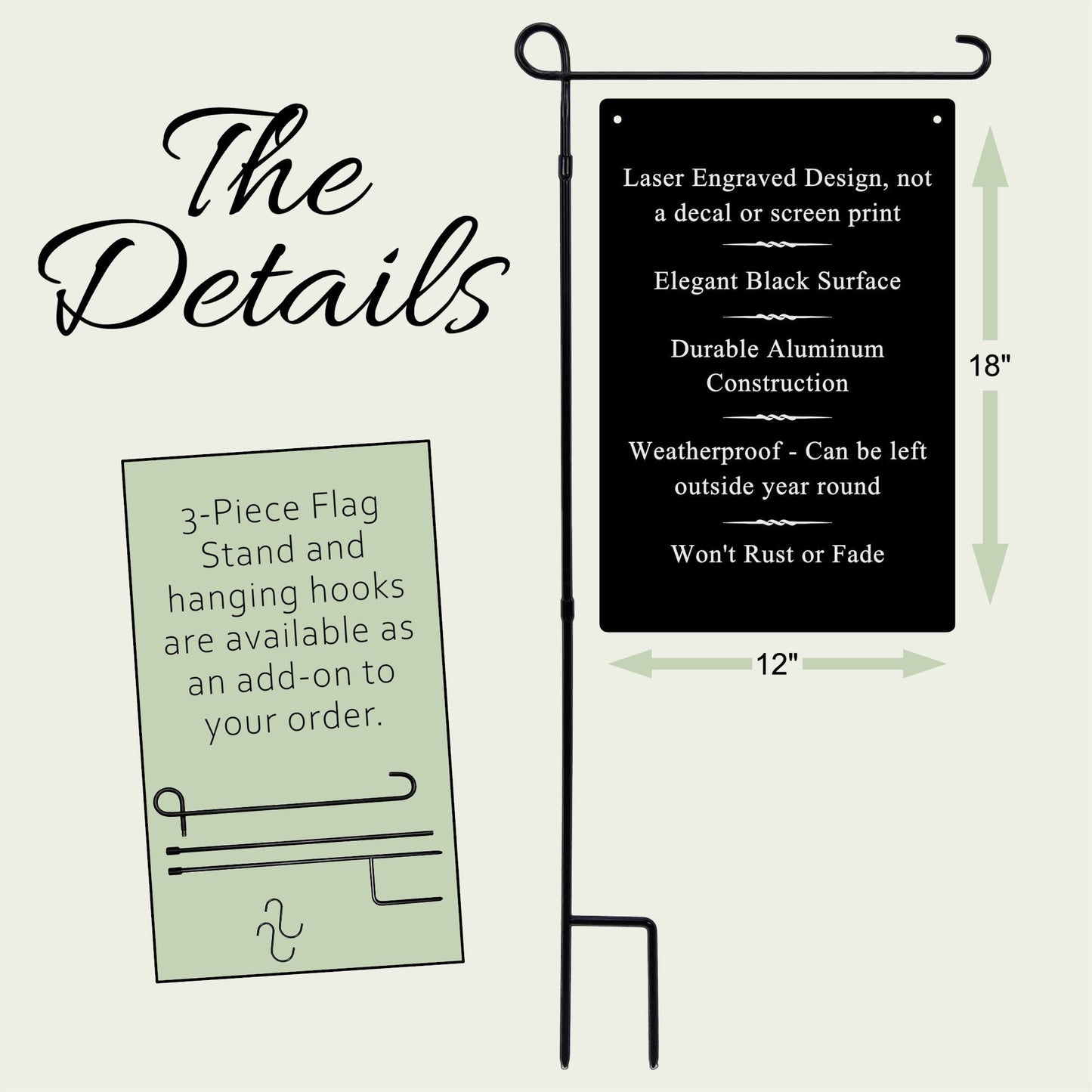 Personalized Garden Flag, Custom House Flag, Mini-Flag for Address, Engraved Personalized House Flag, Fabric Yard Flag, Family Name Garden