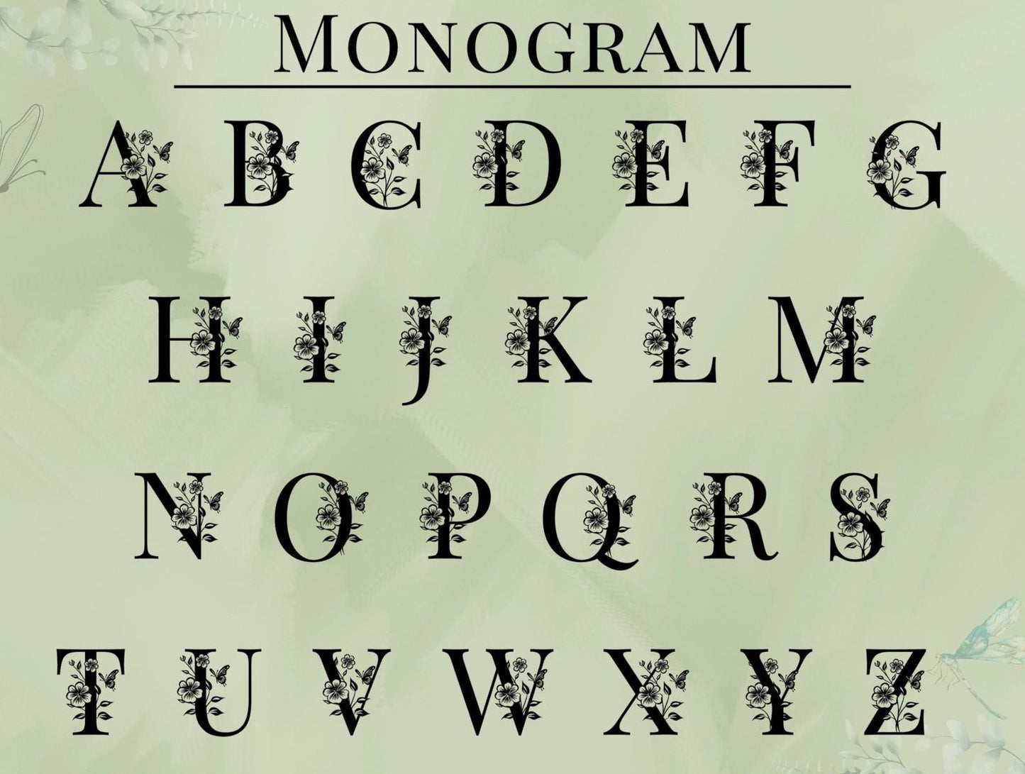 Floral Monogram Custom Garden Sign – Engraved Metal Alternative to Flags & Yard Decor
