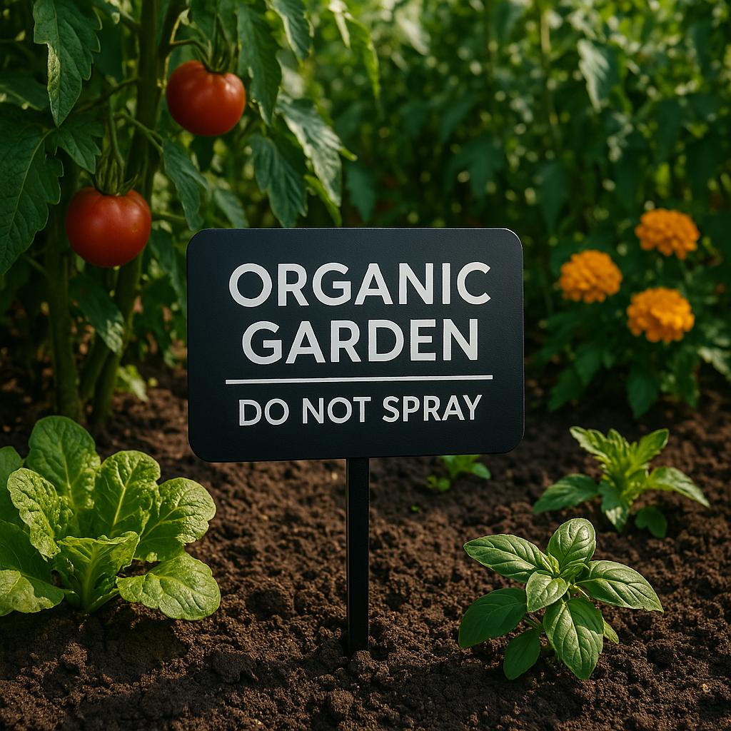 Do Not Spray Garden Sign – Engraved Metal Stake for Organic Gardens, Community Spaces & Eco-Friendly Yards