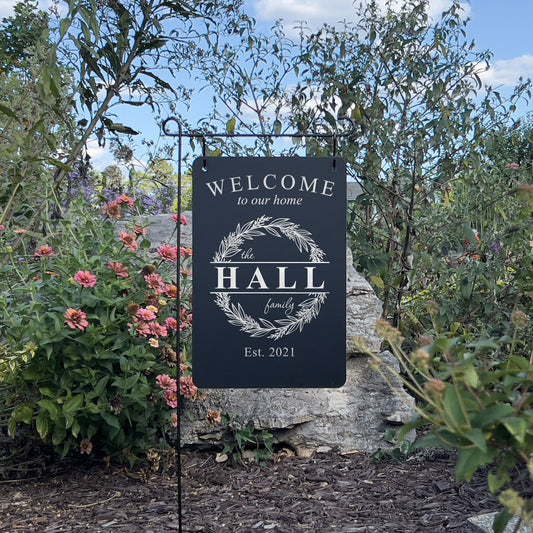 Personalized Garden Flag, Custom House Flag, Mini-Flag for Address, Engraved Personalized House Flag, Fabric Yard Flag, Family Name Garden