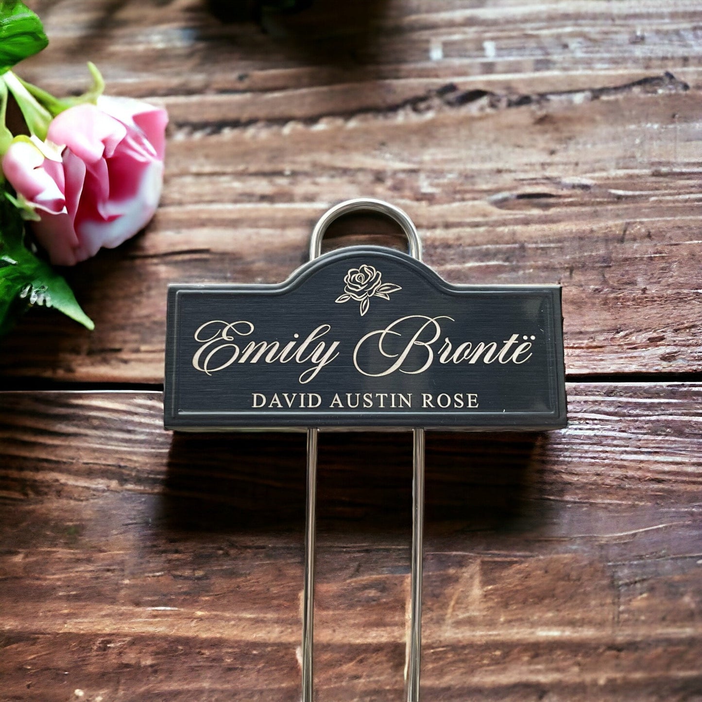 Decorative Arched Marker, Rose Design