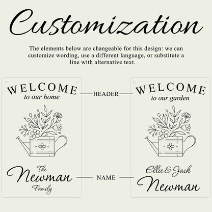 Personalized Garden Flag, Monogrammed House Flag, Mini-Flag for Entry, Engraved Personalized House Flag, Fabric Yard Flag, Family Name Sign