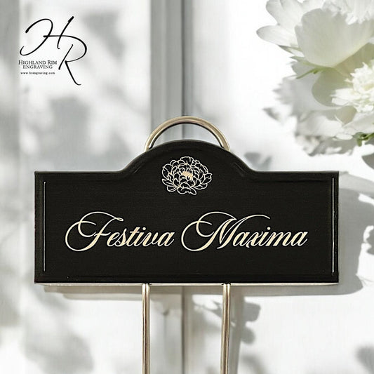 Peony Plant Marker – Laser Engraved Garden Tag for Master Gardeners
