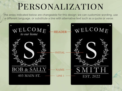 Custom Family Name Garden Sign – Engraved Metal Alternative to Flags & Yard Decor