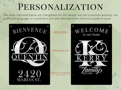 Personalized Monogram Metal Garden Sign – Outdoor-Ready Alternative to Yard Flags