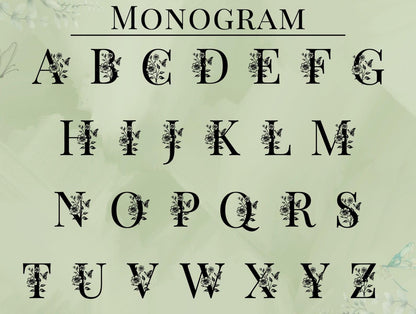 Floral Monogram Custom Garden Sign – Engraved Metal Alternative to Flags & Yard Decor