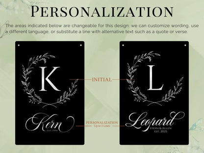 Custom Family Name Garden Sign – Engraved Metal Alternative to Flags & Yard Decor