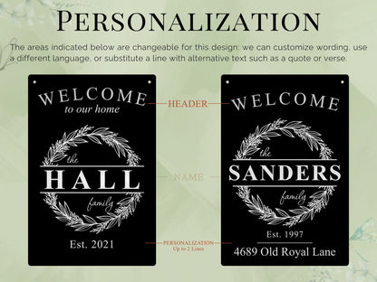 Custom Family Name Garden Sign – Engraved Metal Alternative to Flags & Yard Decor