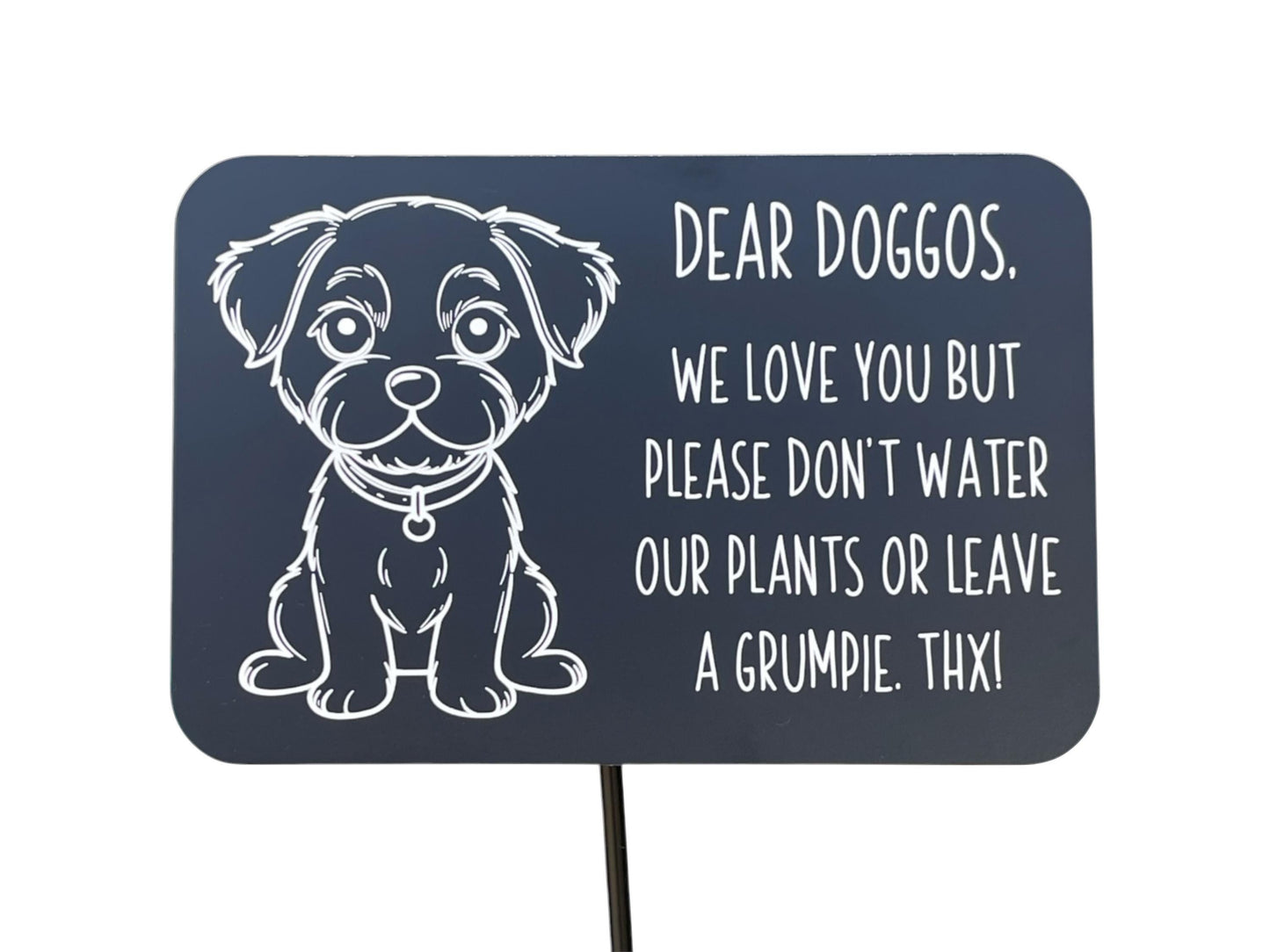 Keep Dogs Off Lawn – Aluminum Garden Stake – alternate product view