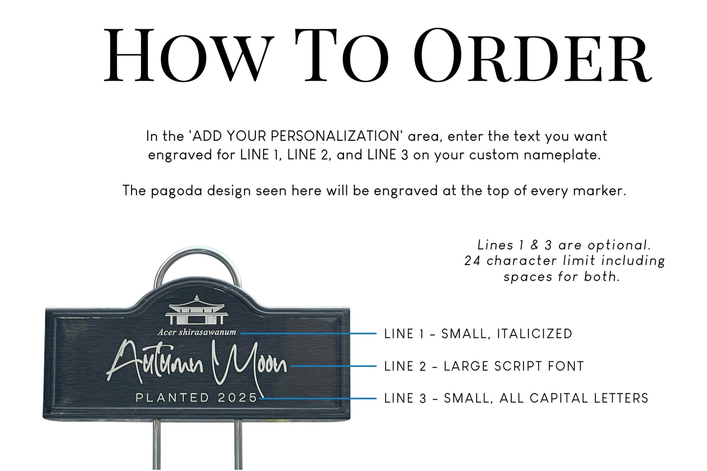 Custom Japanese Maple Plant Tag – Botanical Garden Marker